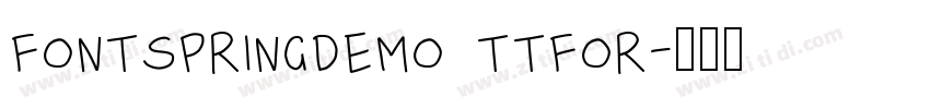 FONTSPRINGDEMO TTFor字体转换